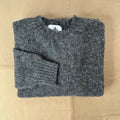 Brushed Wool Crew Sweater, Basalt