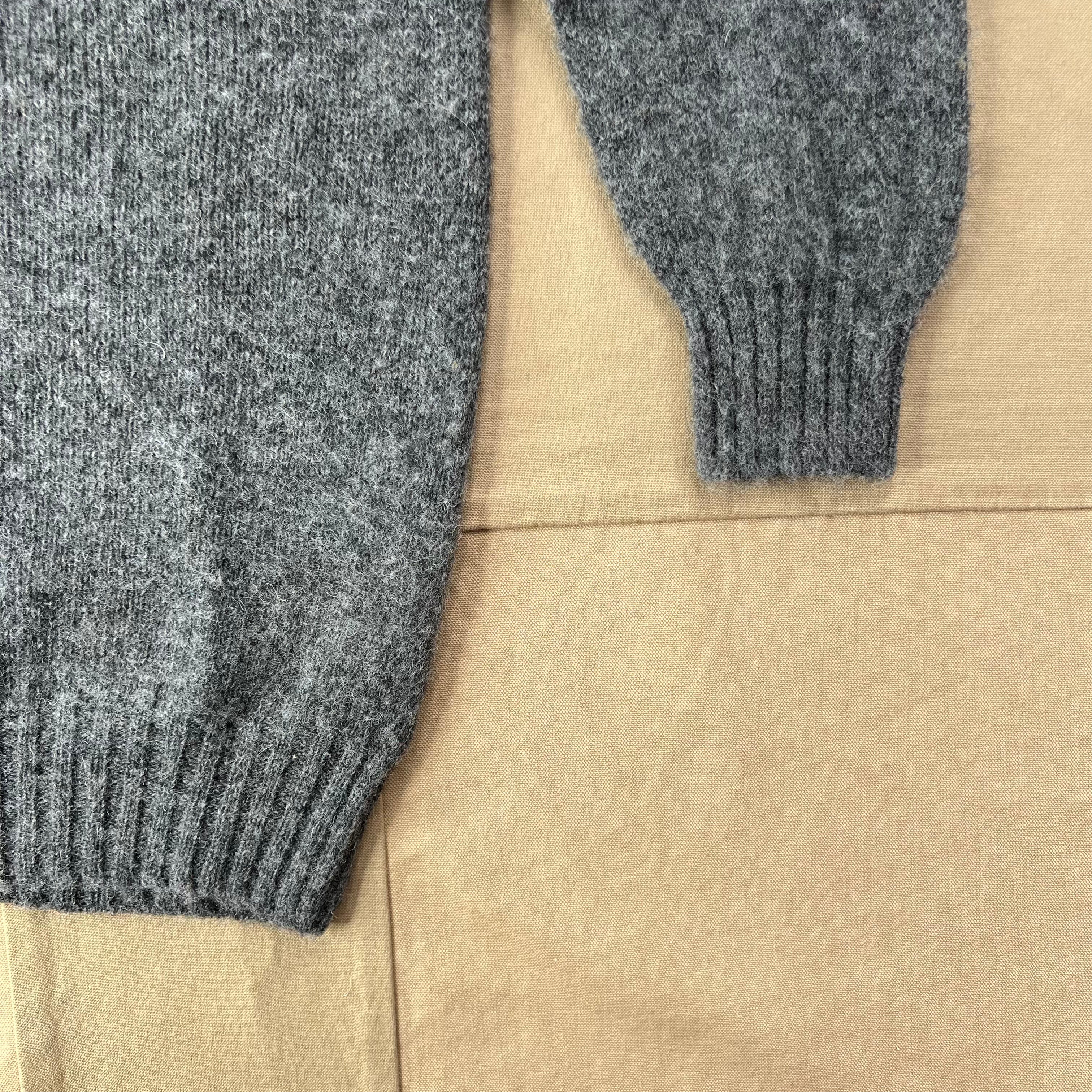 Brushed Wool Crew Sweater, Basalt