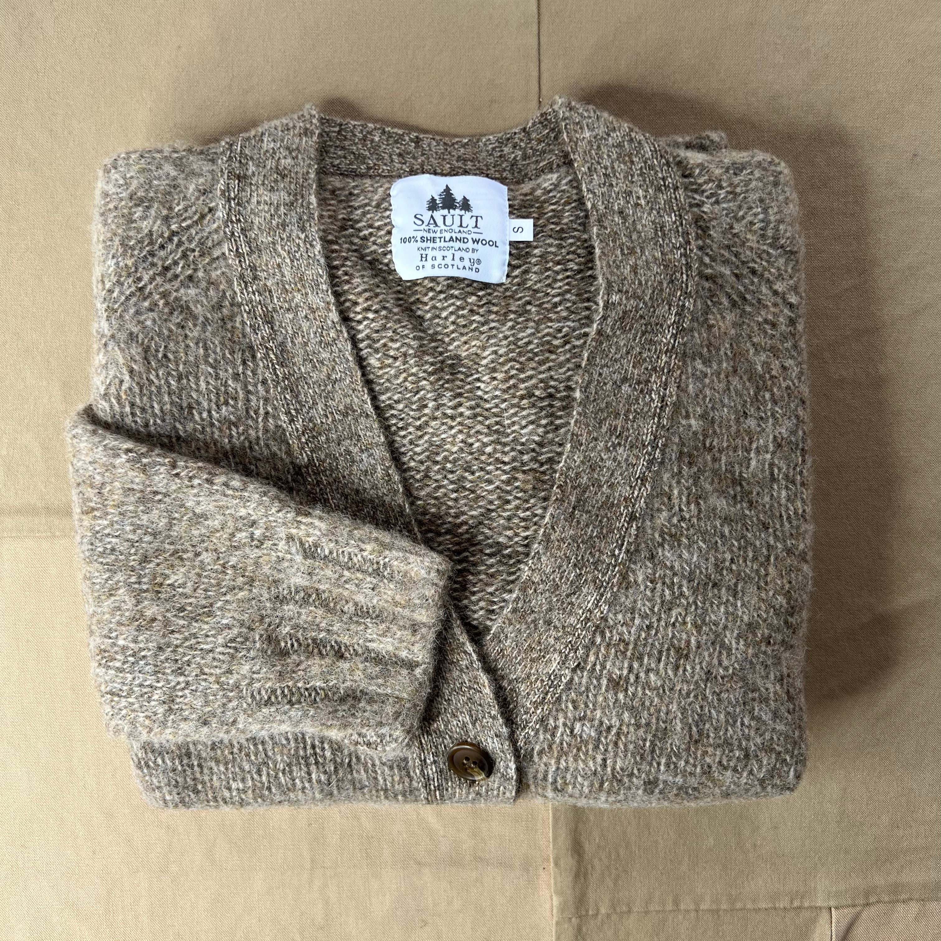Women's Brushed Shaggy Cardigan, Pebble