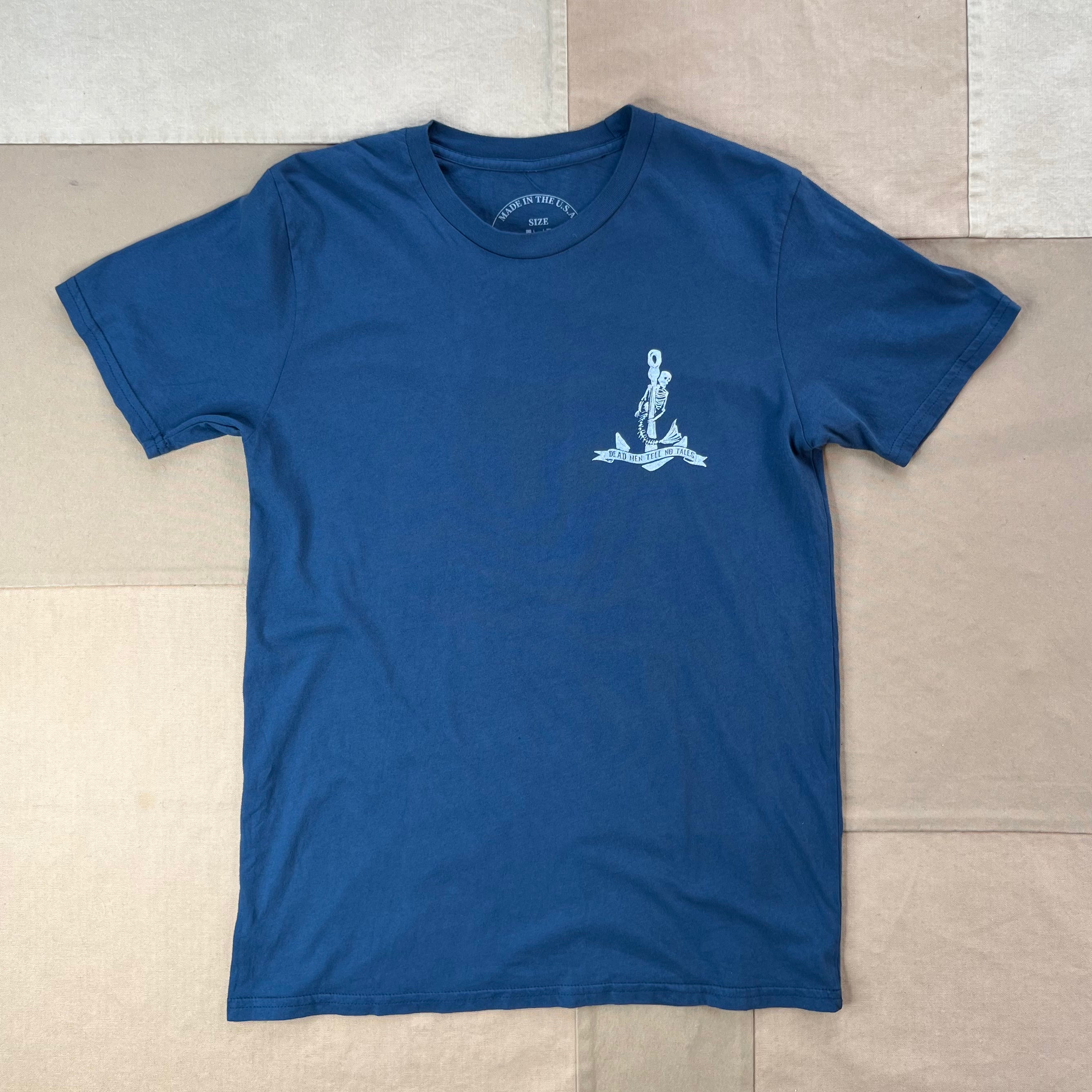 Dead Men Tell No Tales T-Shirt, Washed Blue