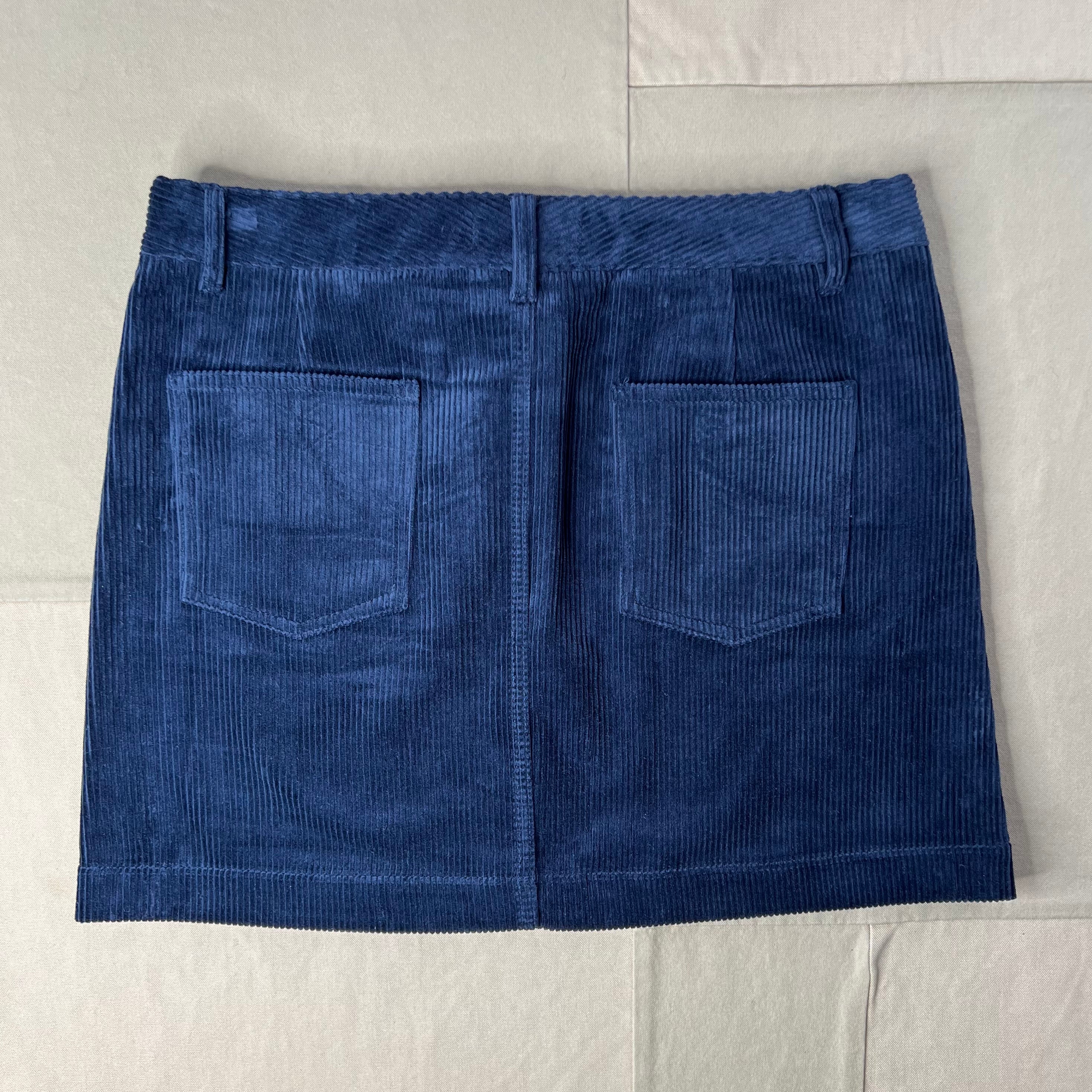 Camden Skirt in Corduroy, Dark Navy