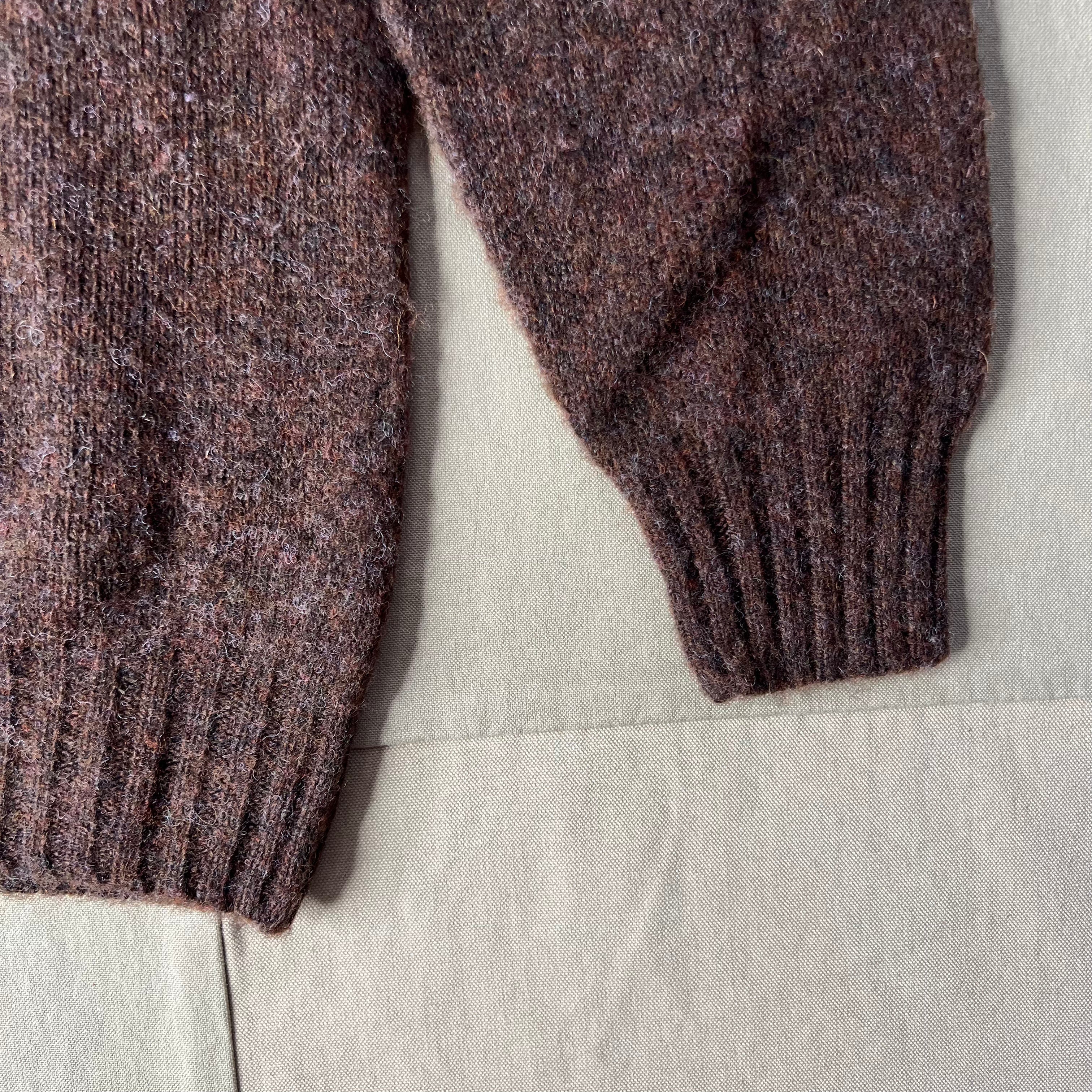 Women's Brushed Shaggy Crew Sweater, Marron