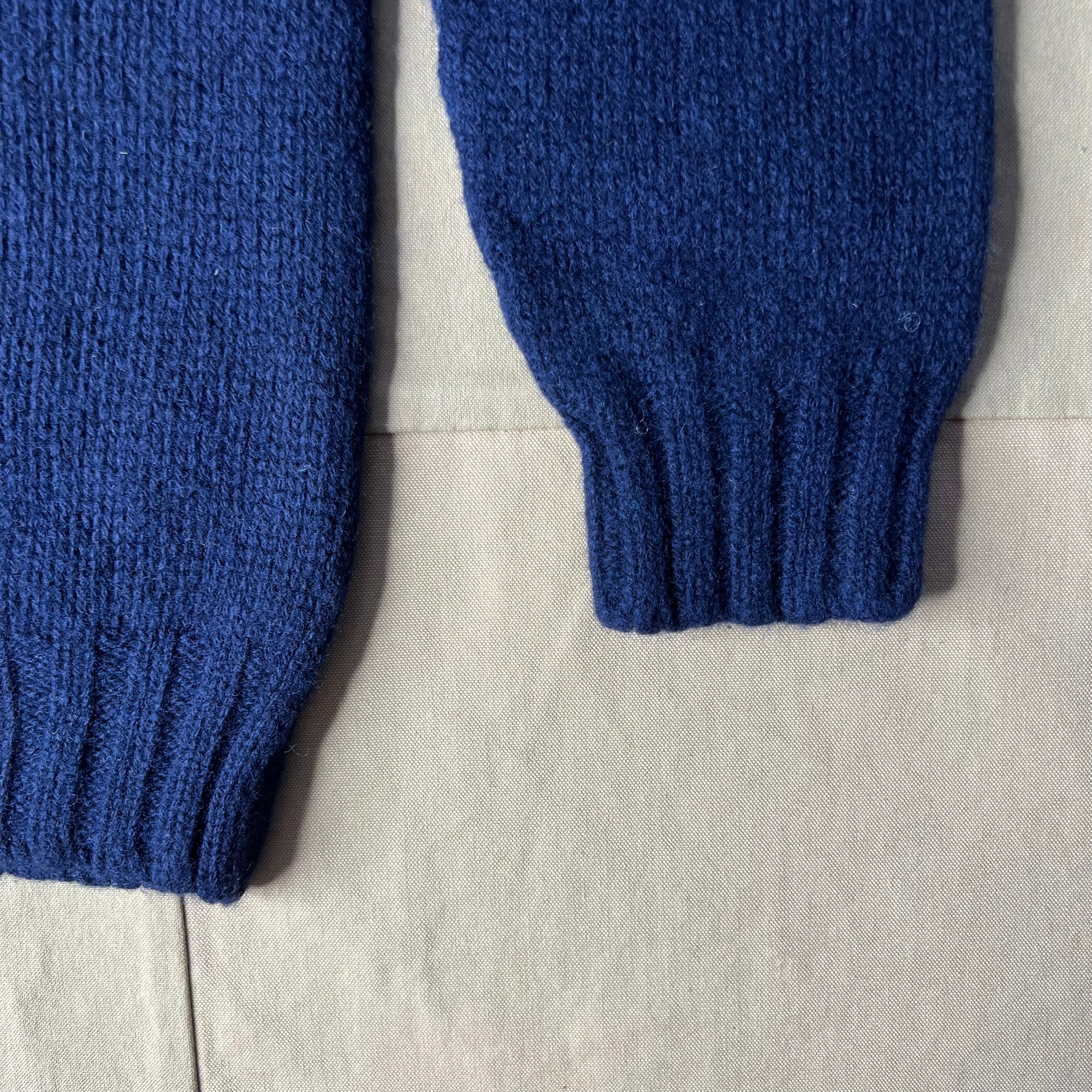 Fair Isle Yoke Crewneck Sweater, Navy/Cameo