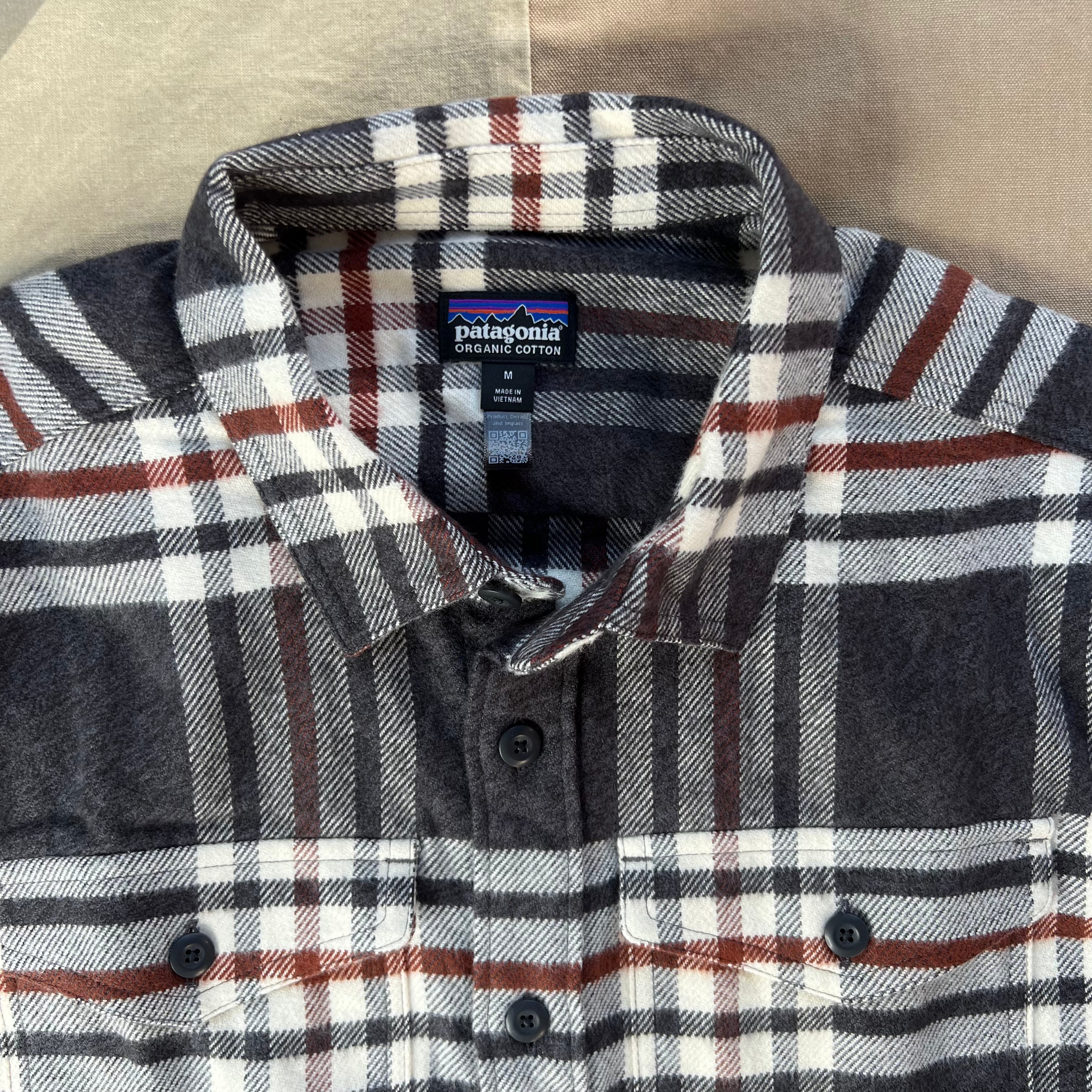 Men's Fjord Flannel Shirt, Catch: Ink Black