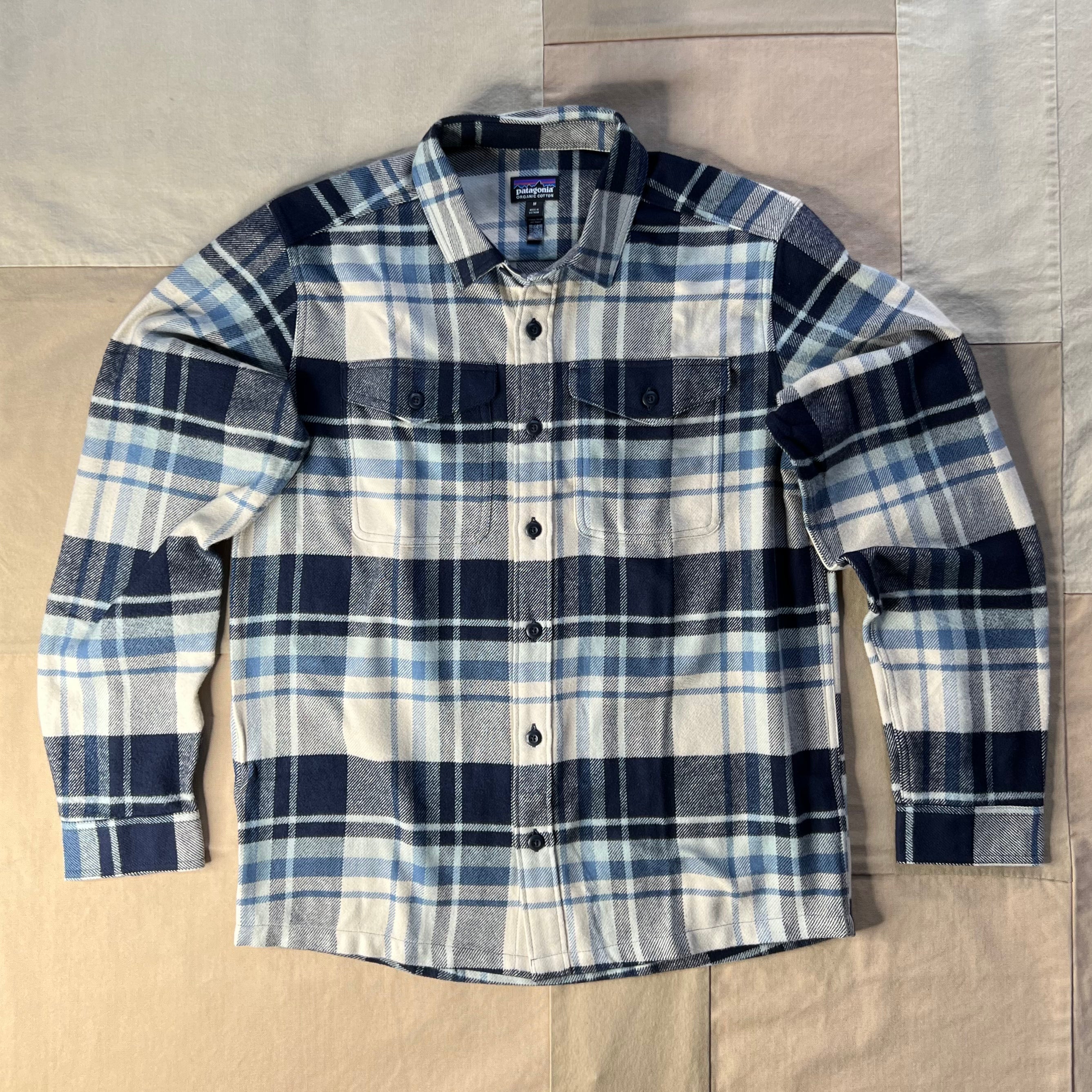 Men's Fjord Flannel Shirt, Hibernate: Sunken Blue
