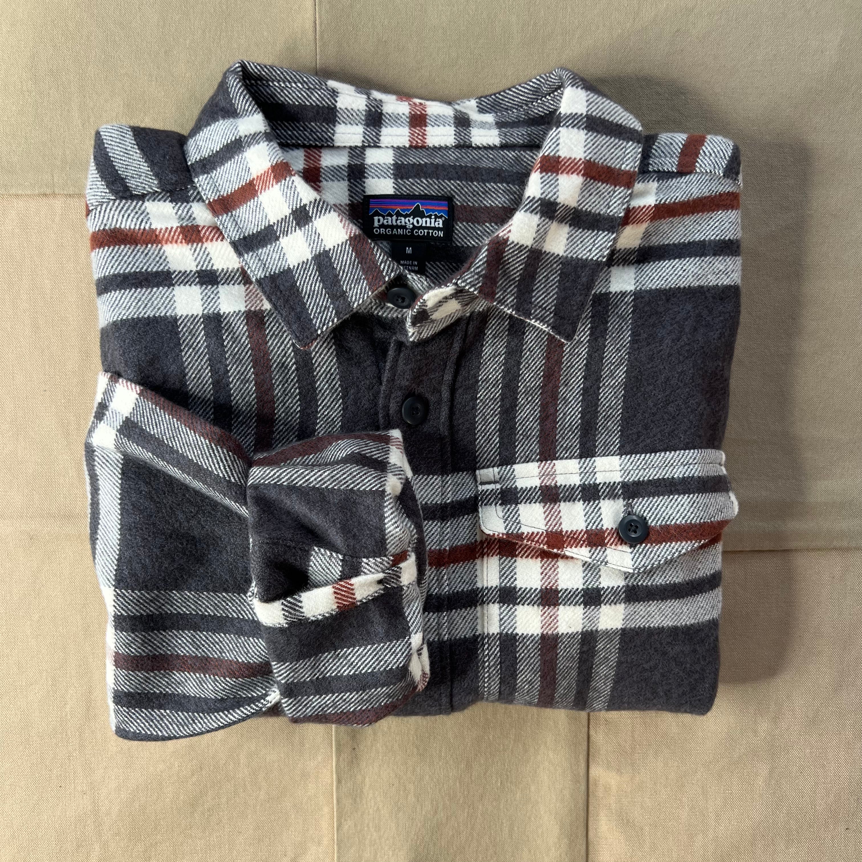 Men's Fjord Flannel Shirt, Catch: Ink Black
