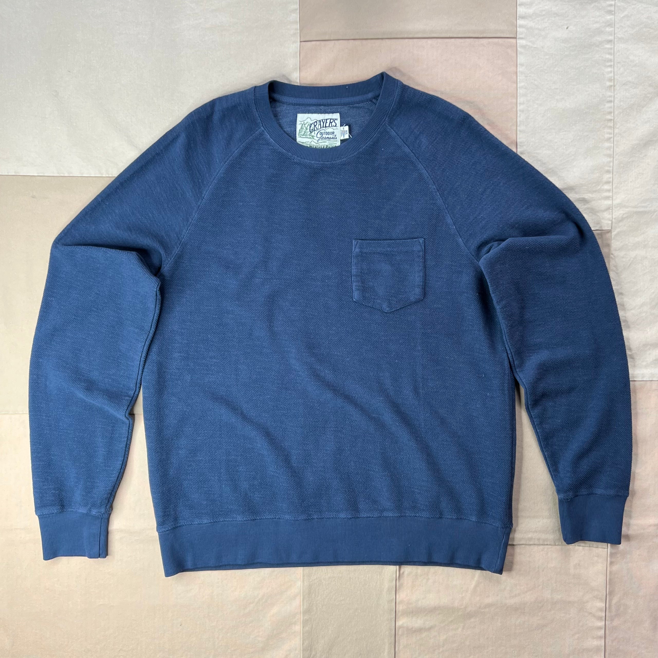 Dunlop Reverse Fleece Crewneck, Dark Blue