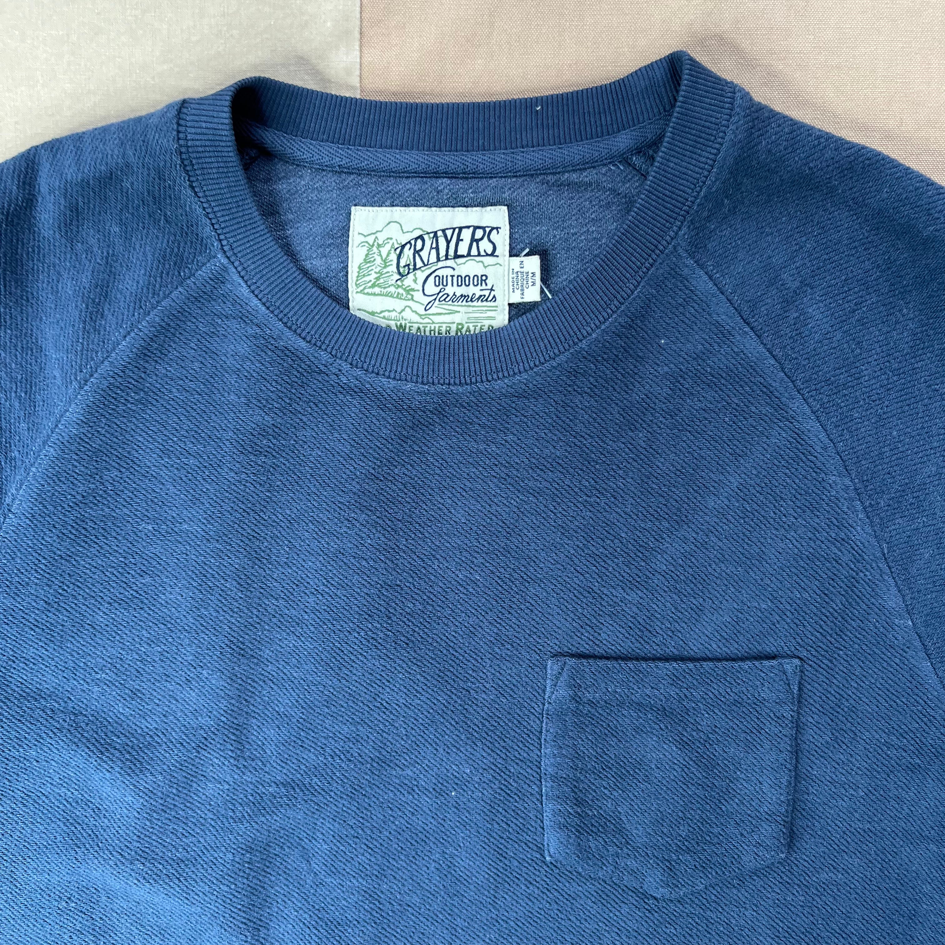 Dunlop Reverse Fleece Crewneck, Dark Blue