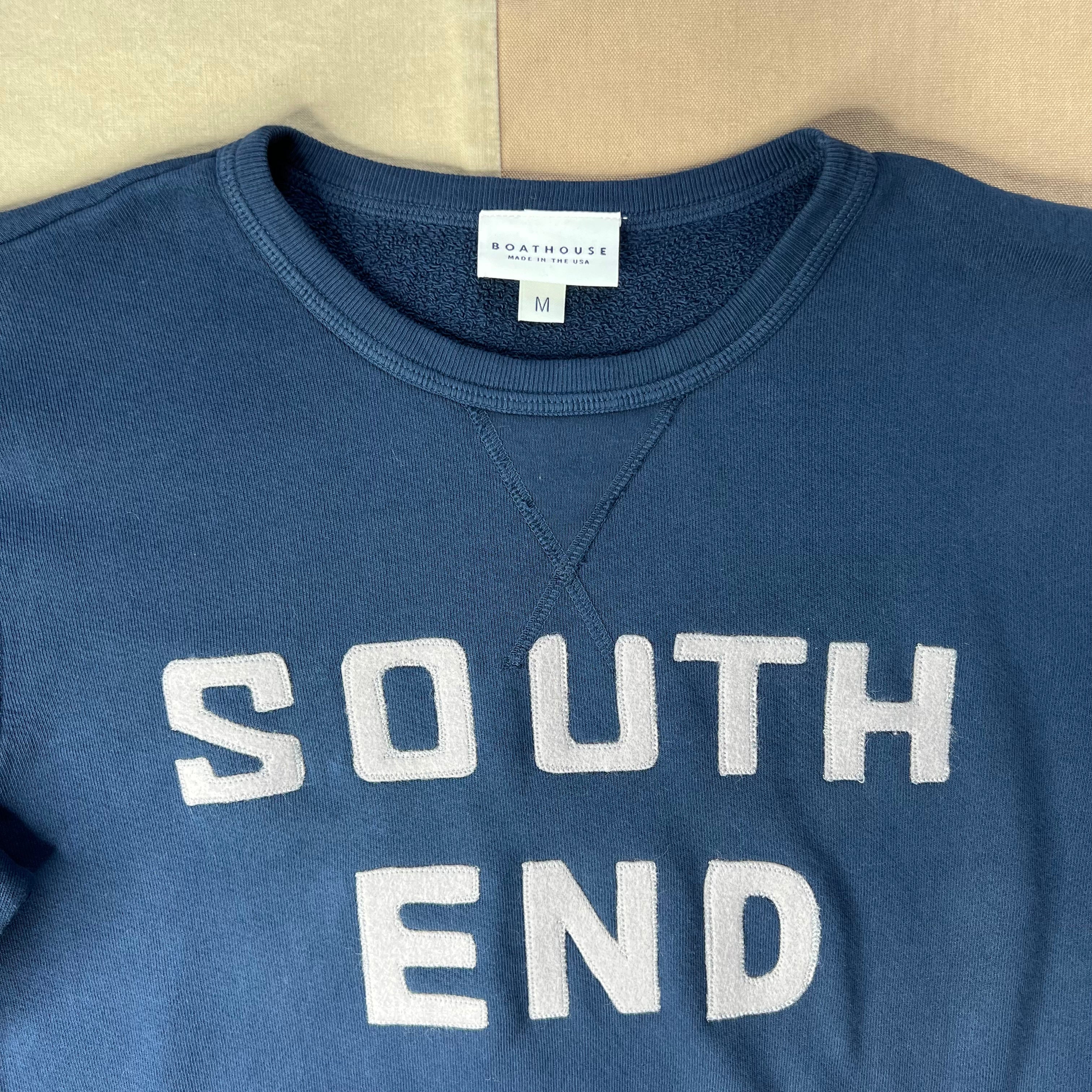 South End Crewneck, Navy/Grey