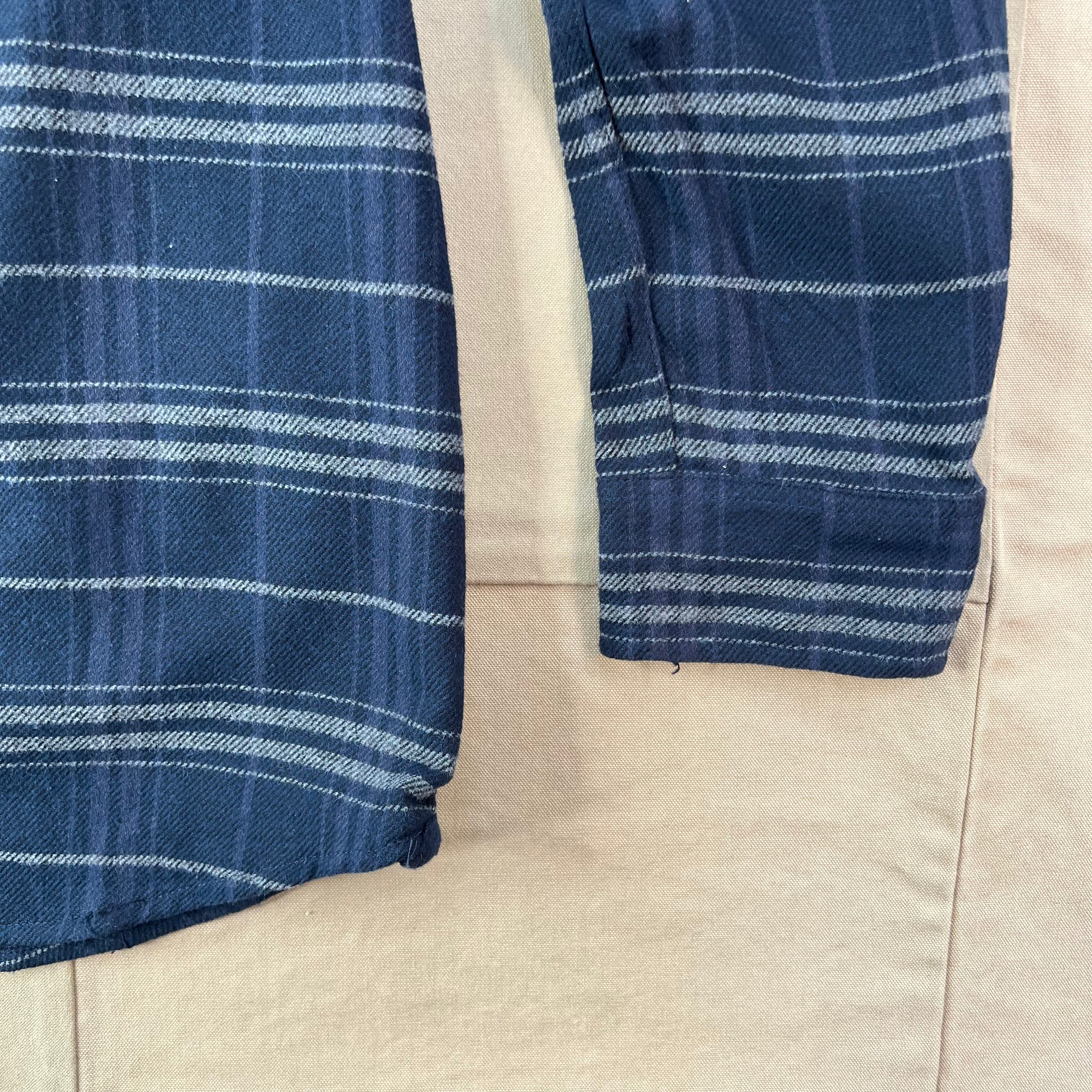 Colorado Midweight Flannel, Navy Stripe