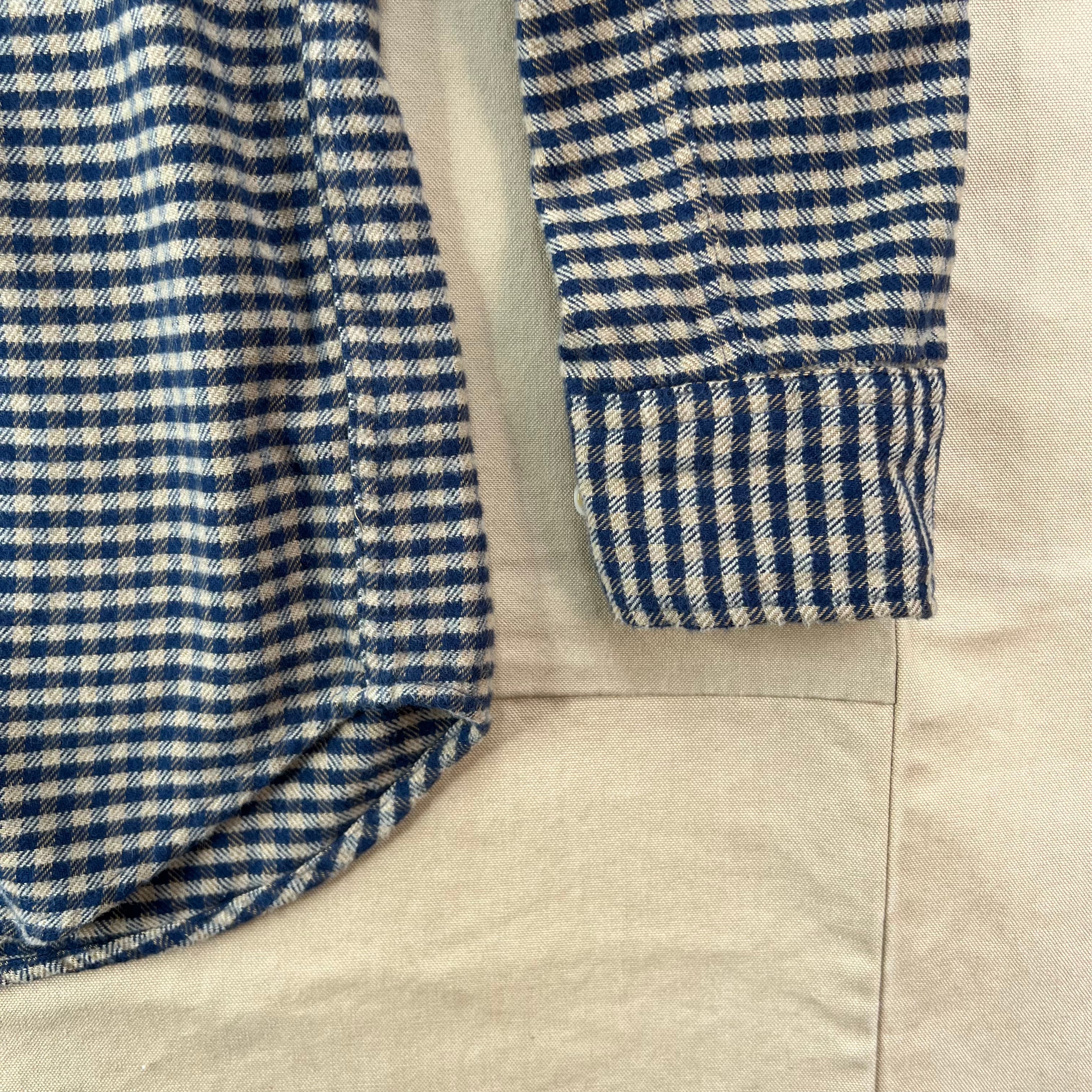 Creek Flannel Shirt, Burnt Khaki/Navy