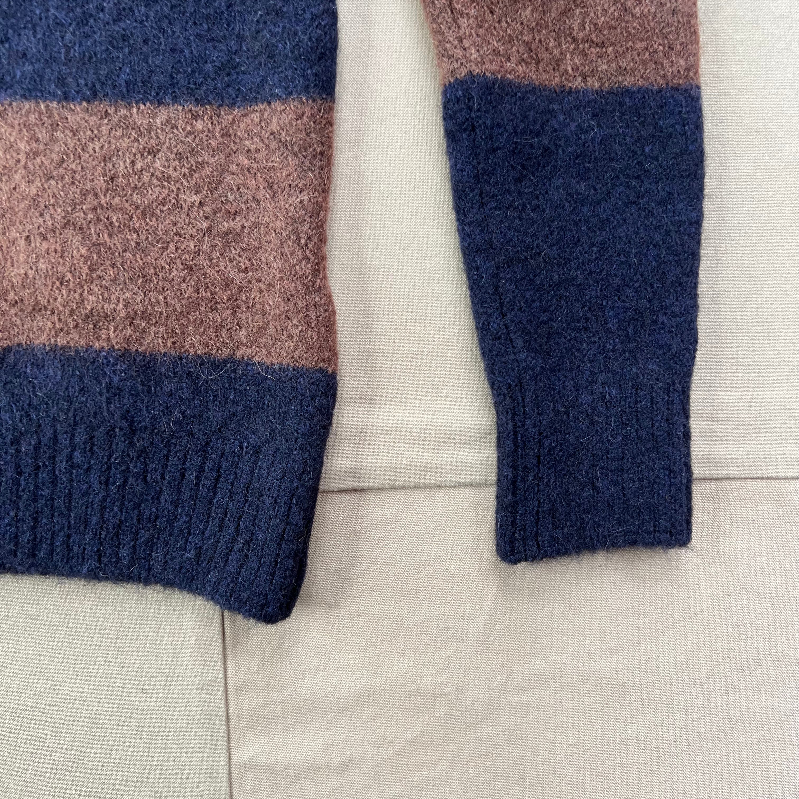 Alpine Knit, Navy/Dark Brown