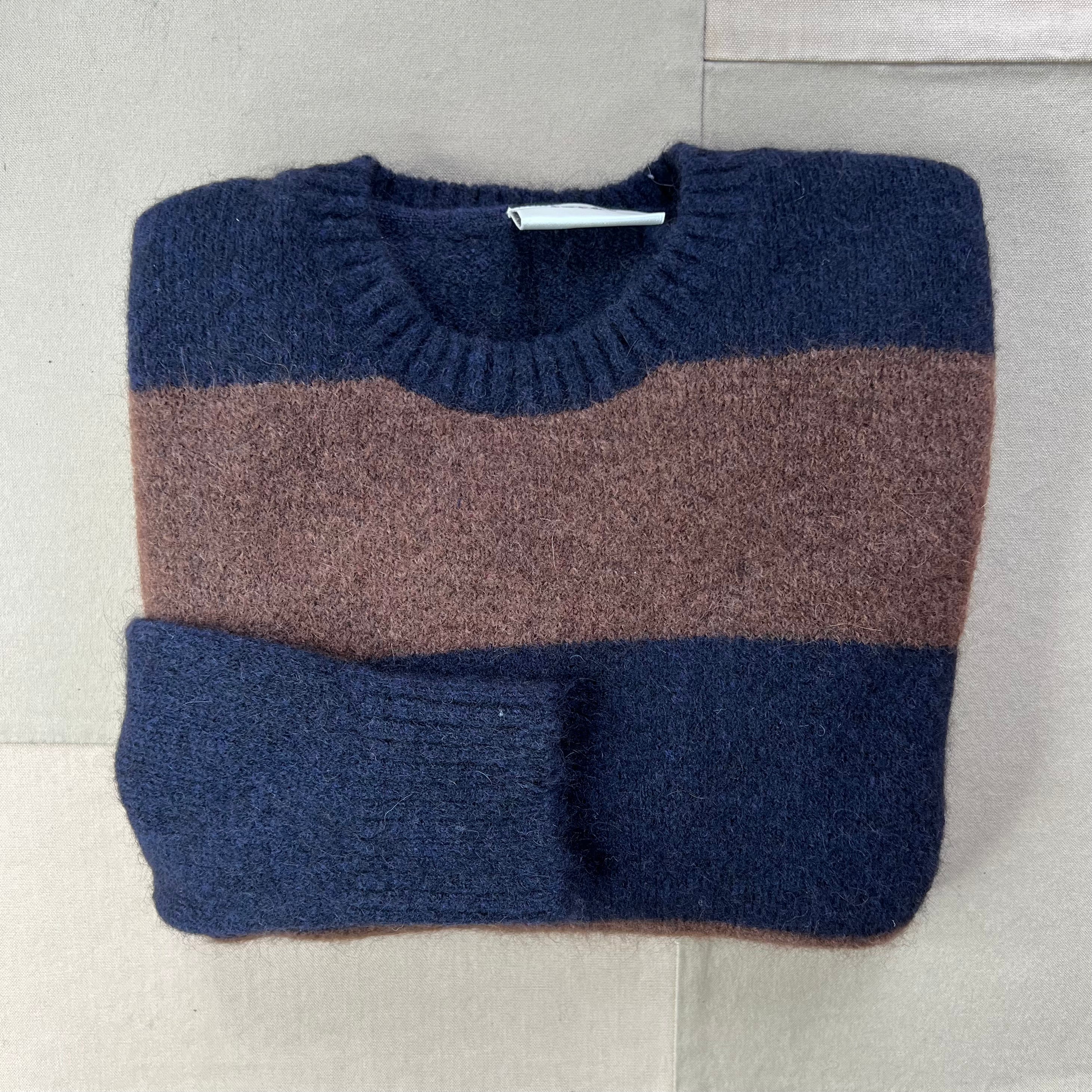 Alpine Knit, Navy/Dark Brown