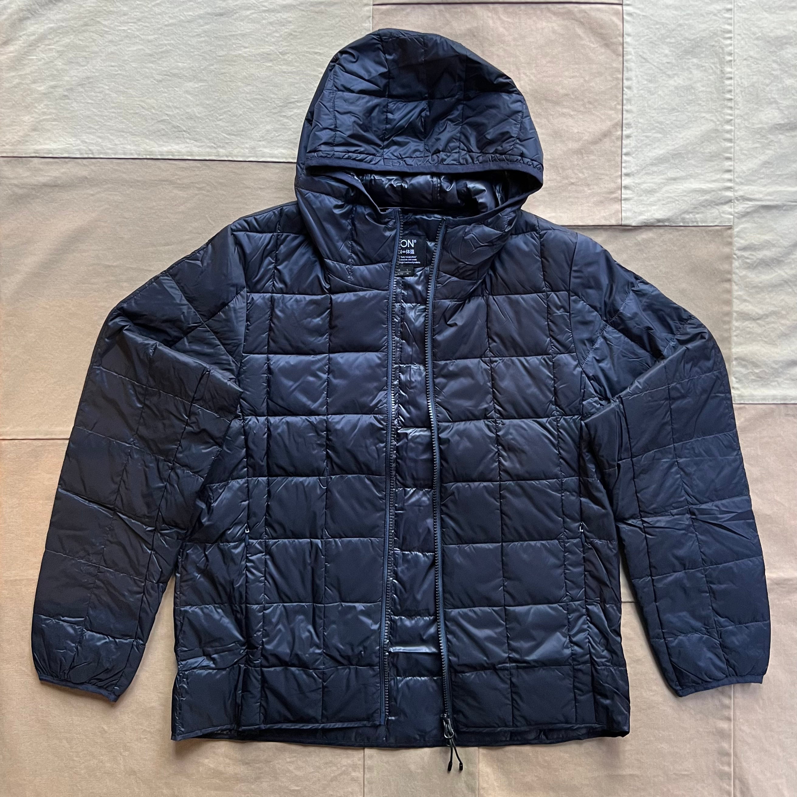 Hooded Down Jacket, Dark Navy
