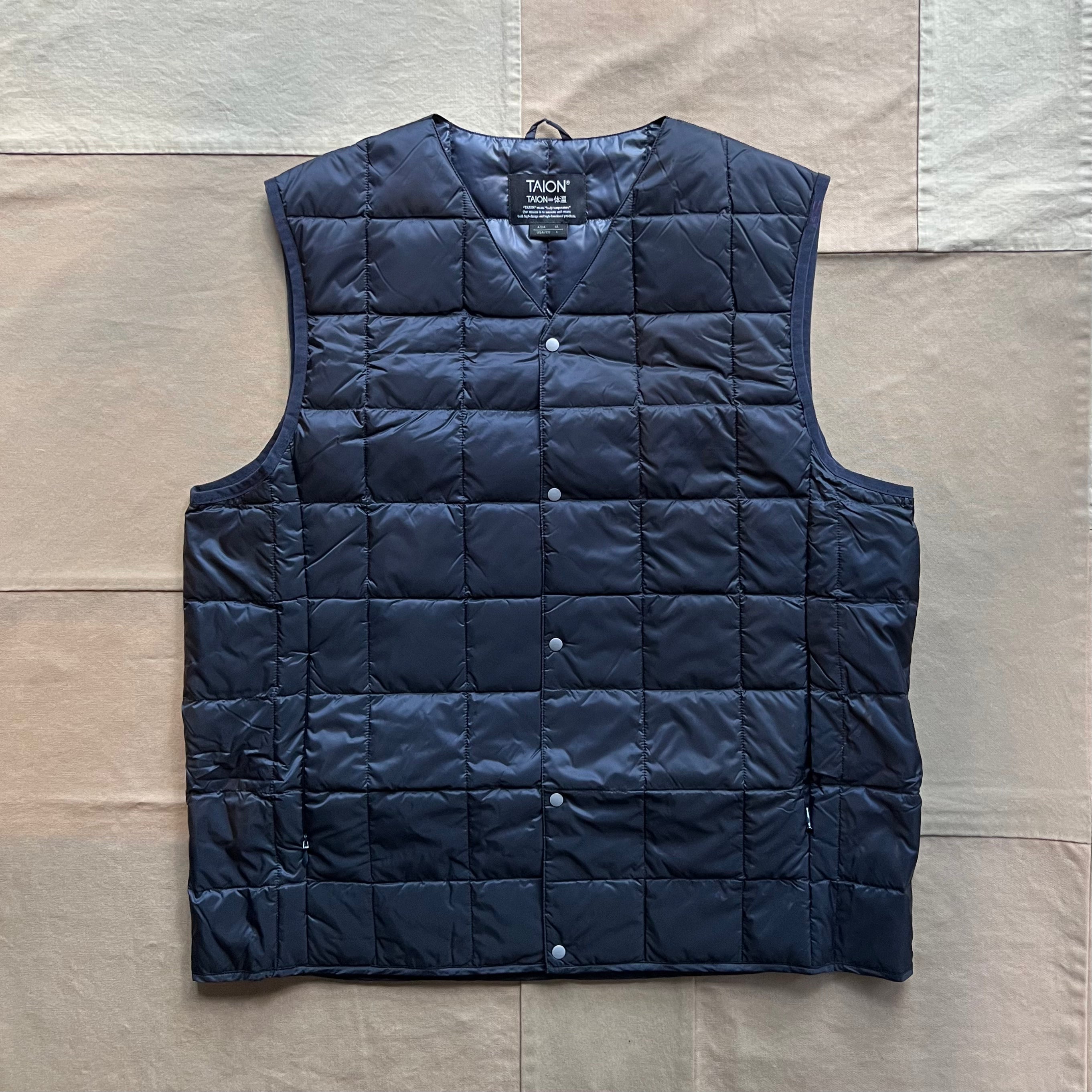 V-Neck Button Down Vest, Dark Navy