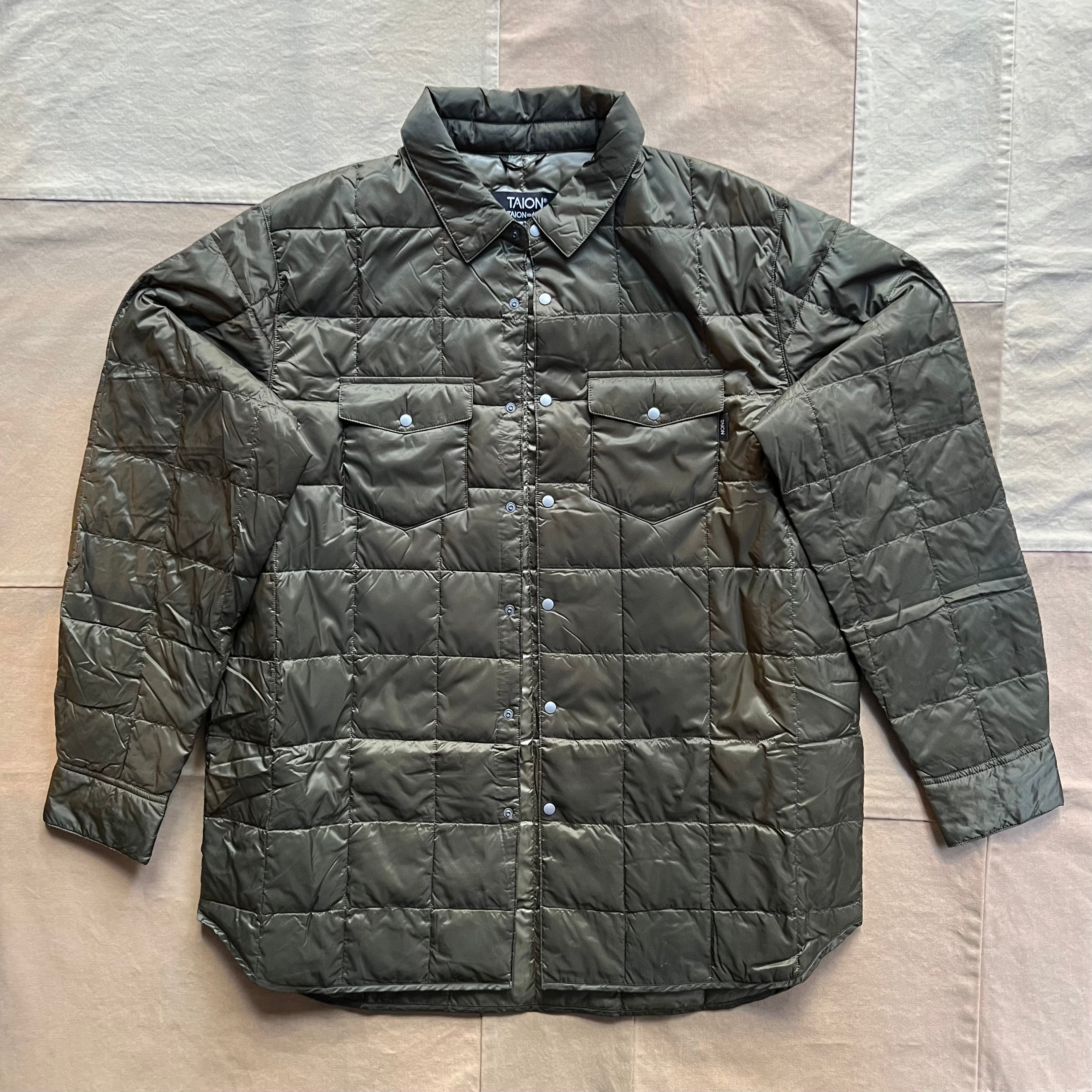 Down Pocket Shirt Jacket, Dark Olive