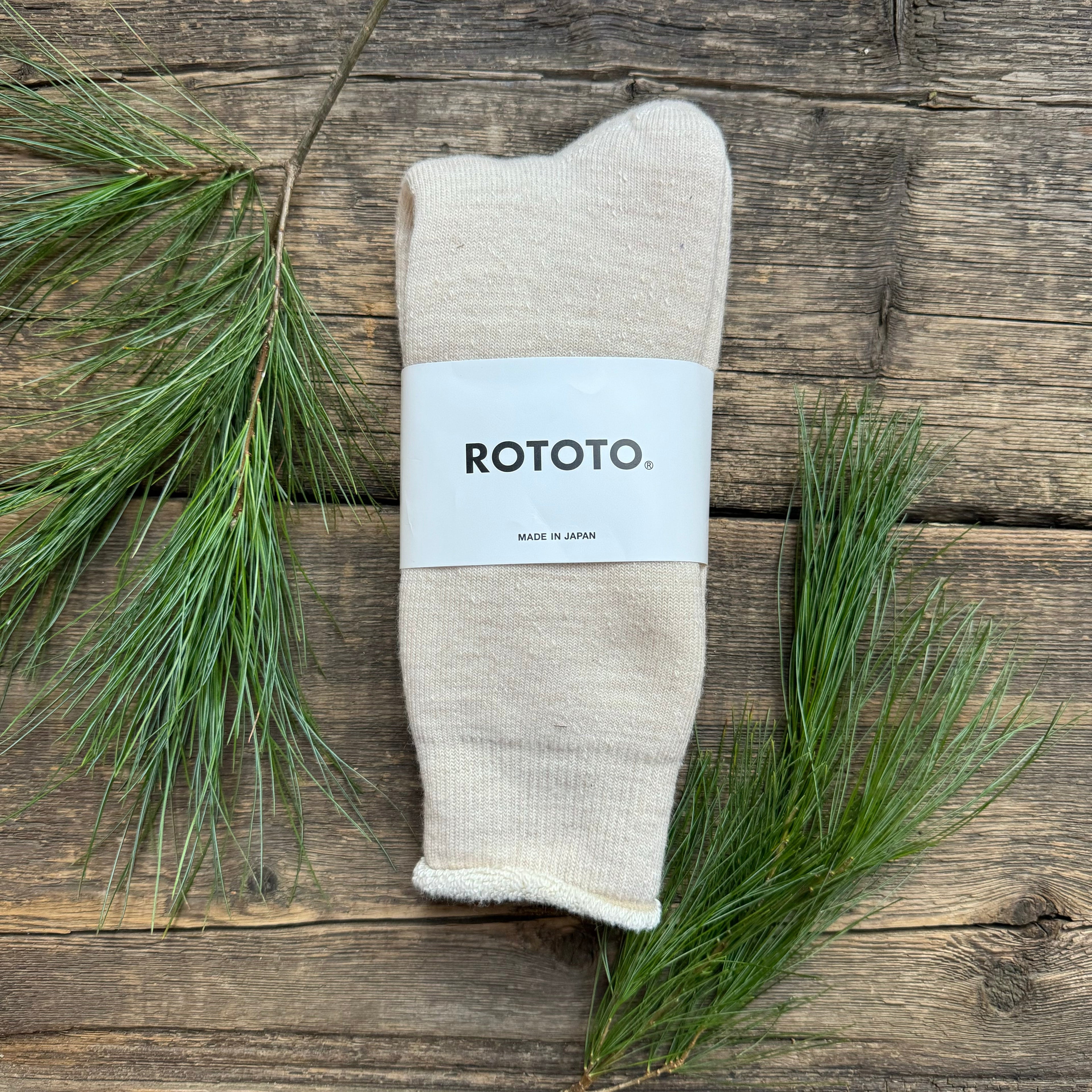 Double Face Crew Socks, Oatmeal