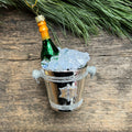 Champagne on Ice Glass Ornament