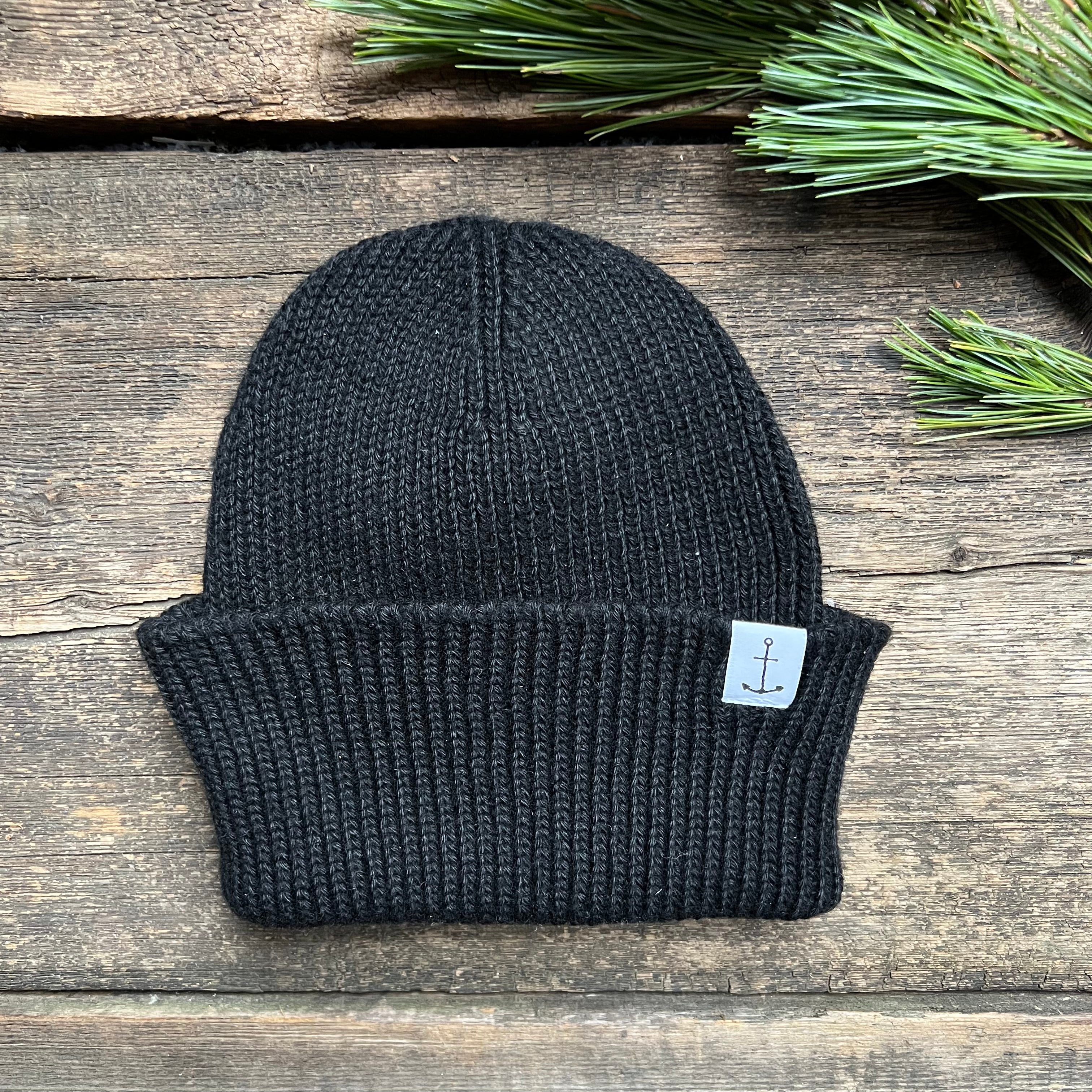 Anchor Merino Beanie, Black