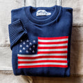 Men's American Flag Sweater, Navy