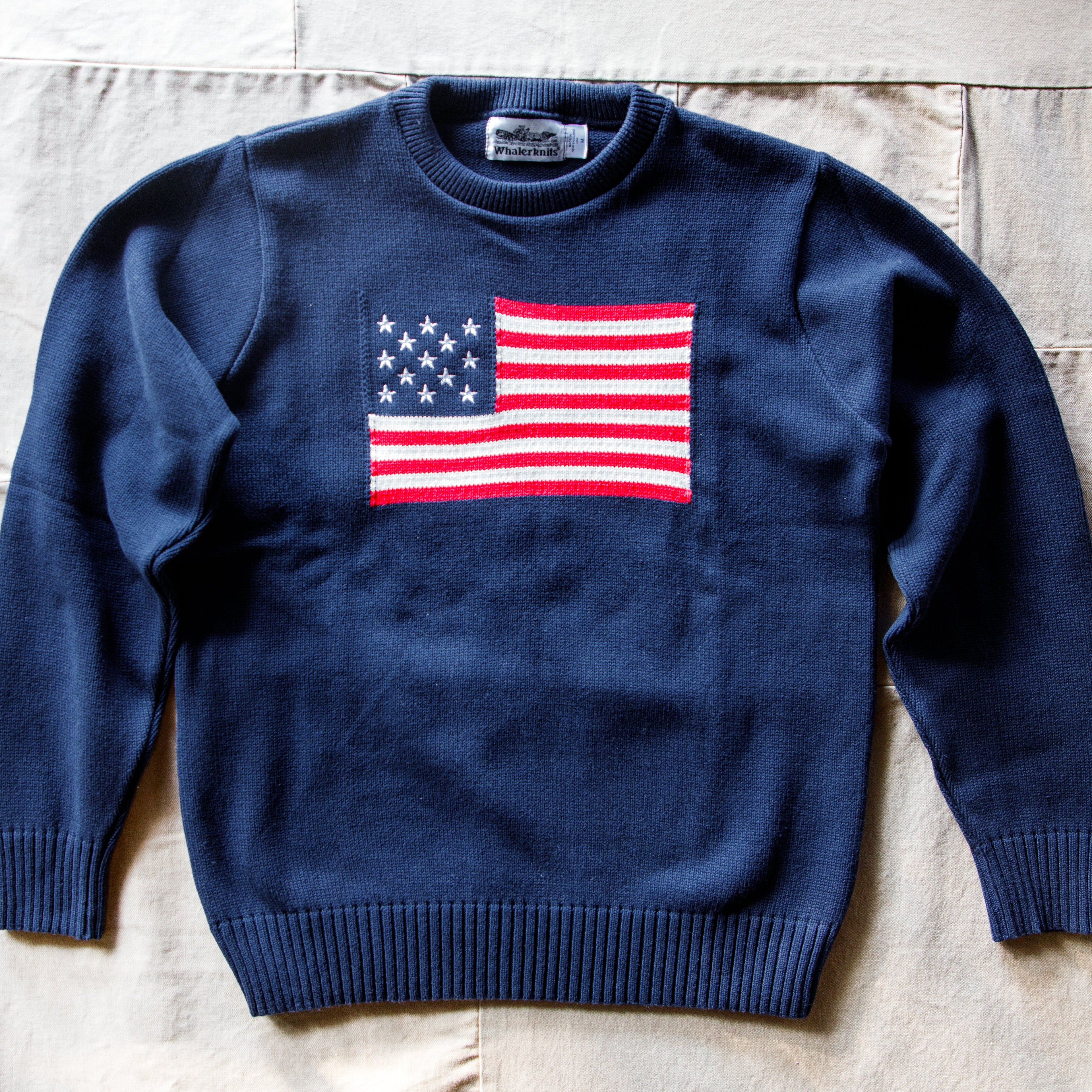 Men's American Flag Sweater, Navy