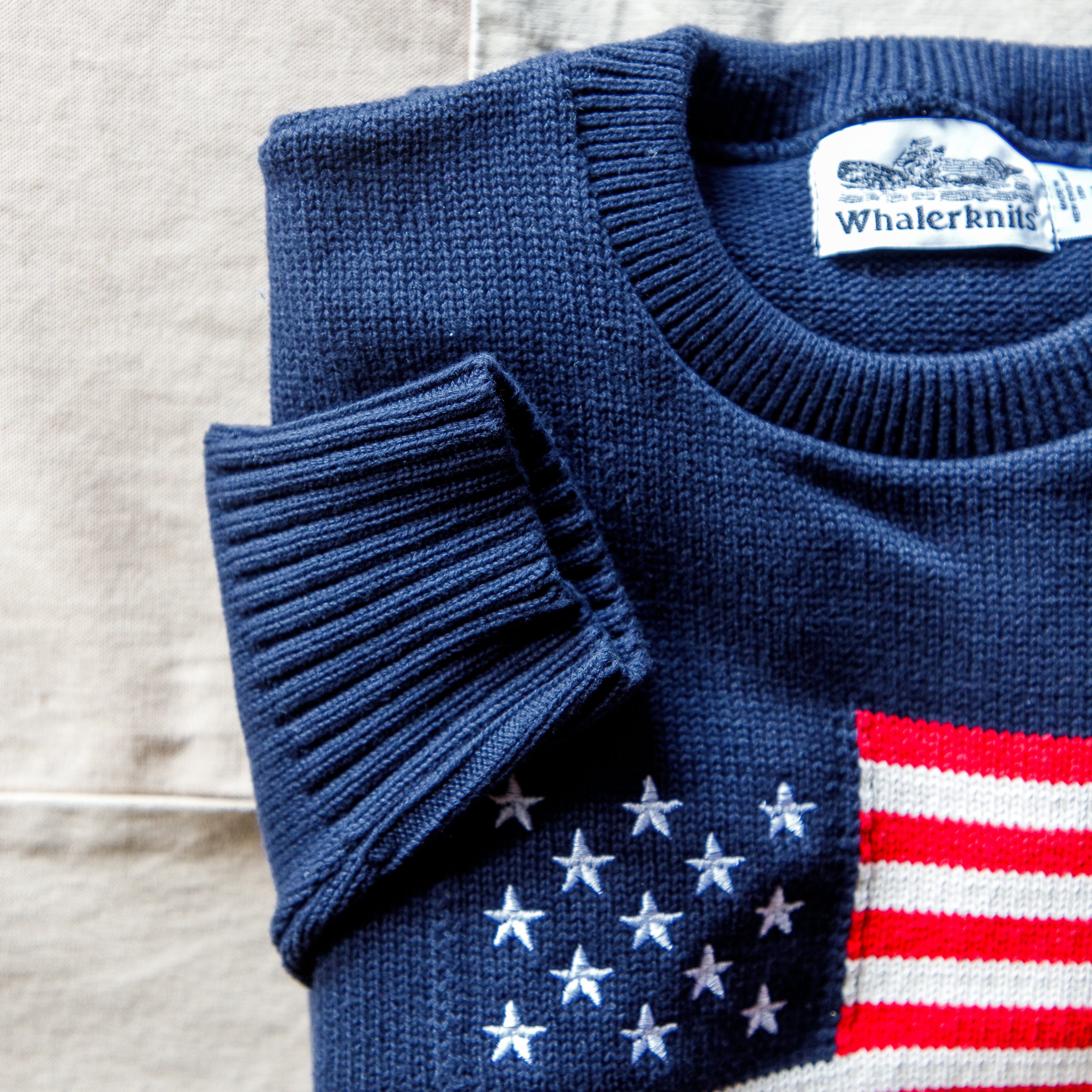 Men's American Flag Sweater, Navy