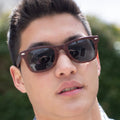 Dark Brown Faux Wood Sunglasses