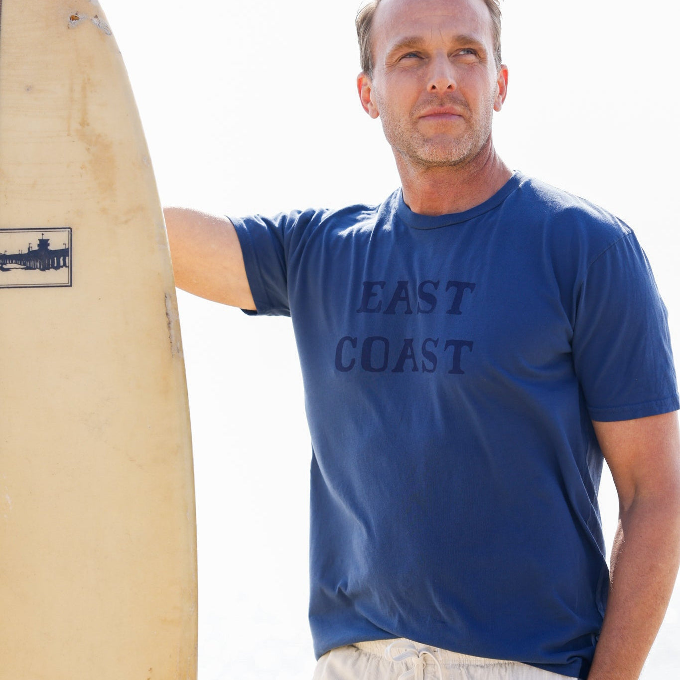 East Coast T-Shirt, Washed Blue/Navy