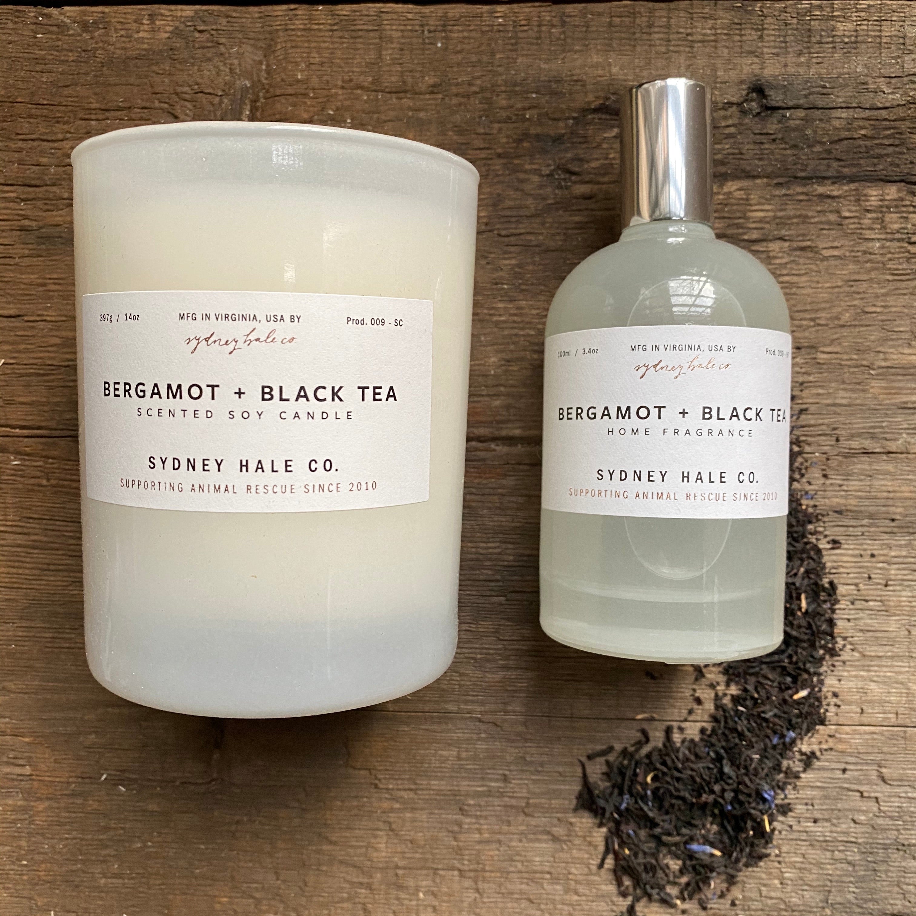 Bergamot + Black Tea Candle or Room Spray