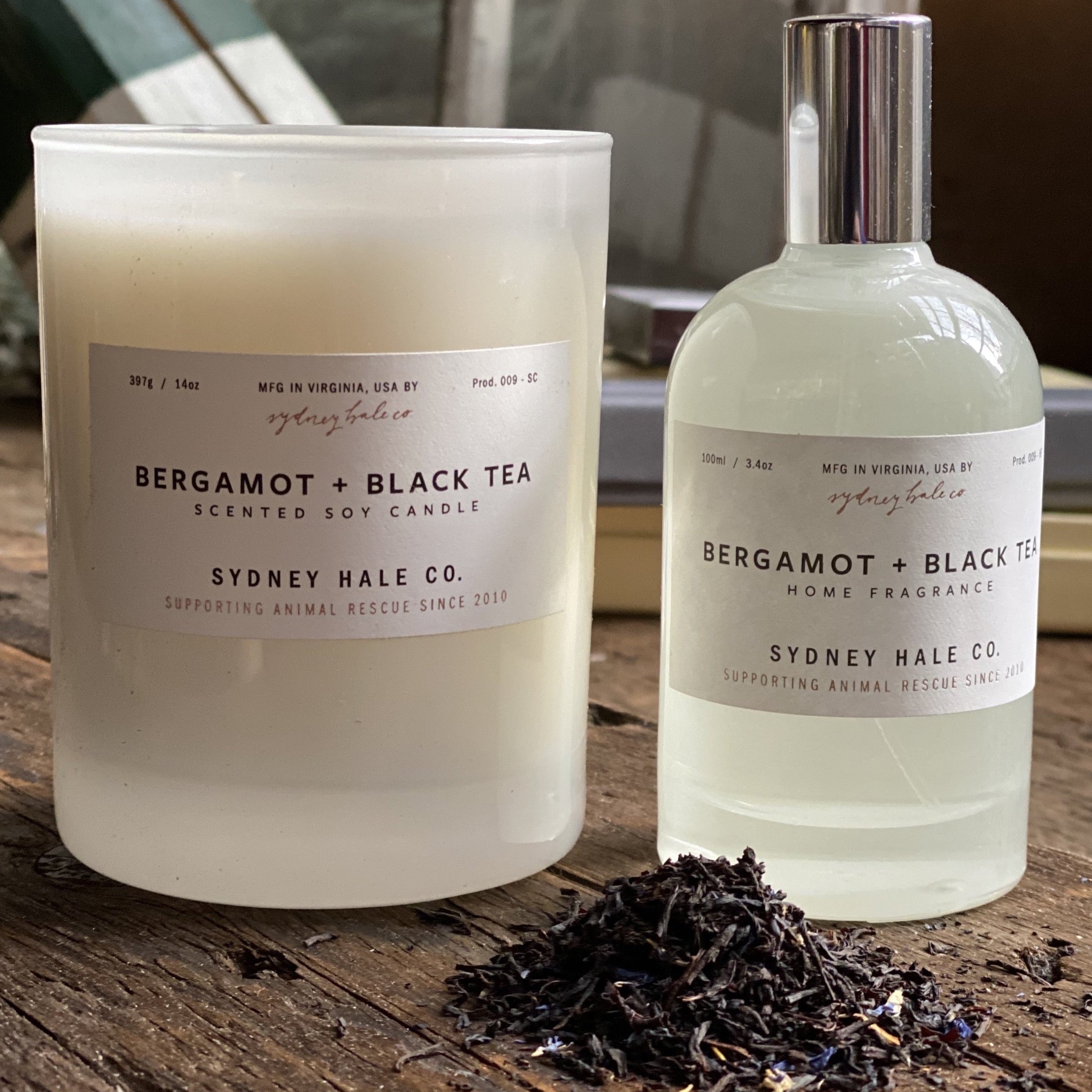 Bergamot + Black Tea Candle or Room Spray