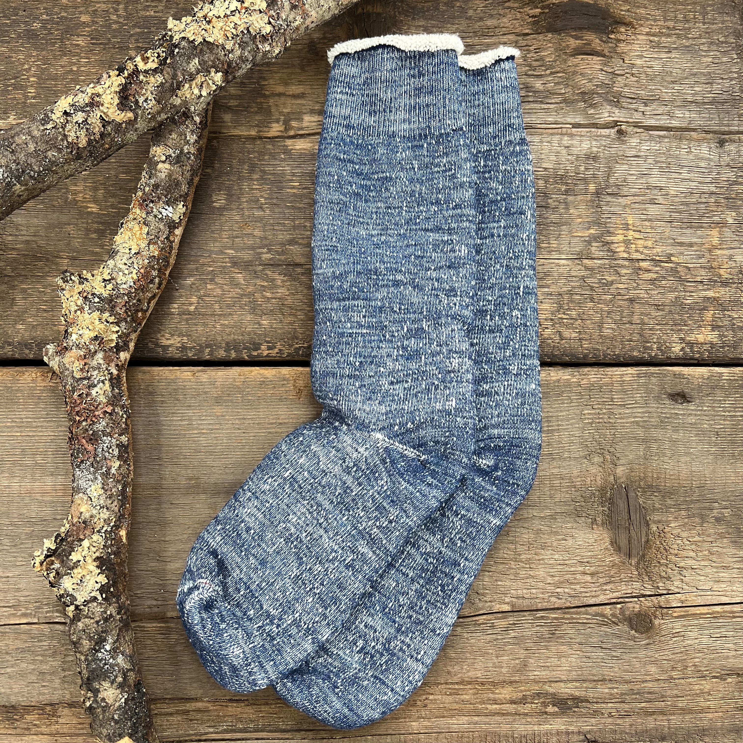 Double Face Crew Socks, Deep Ocean