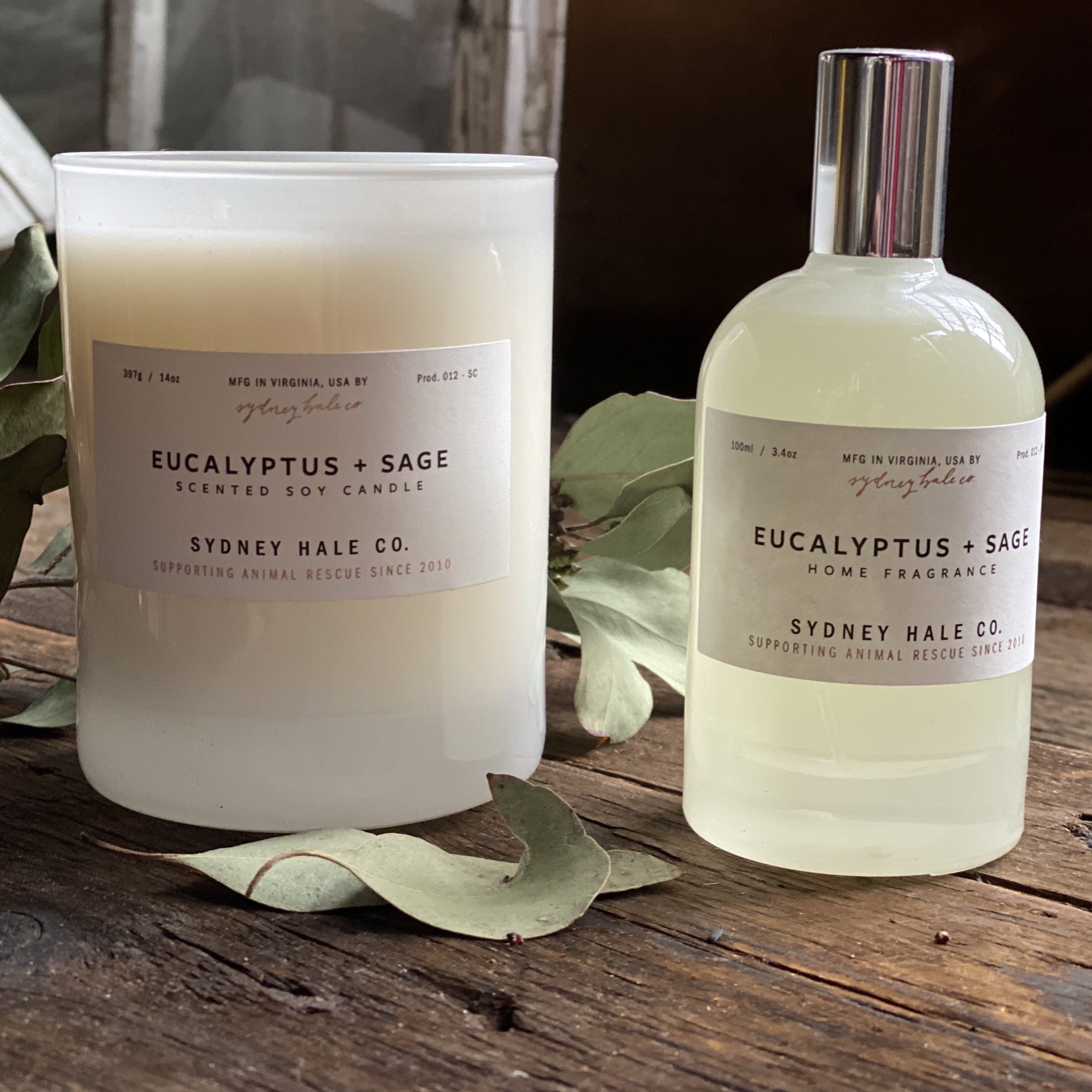 Eucalyptus + Sage Candle or Room Spray