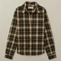Women's Mila Japanese Cotton Flannel, Charcoal Plaid