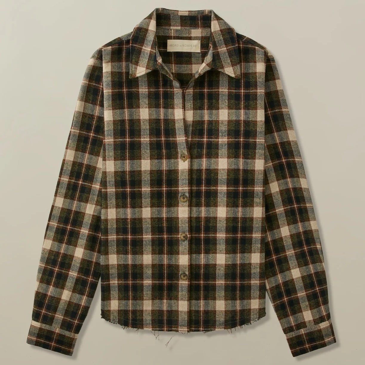 Women's Mila Japanese Cotton Flannel, Charcoal Plaid